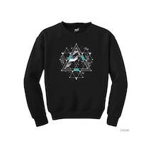 Triangle Space Siyah Sweatshirt Siyah