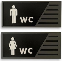İnsan Figürlü Ahşap Wc Otel, Lokanta Vb. Lavaboları İçin Wc Yazısı