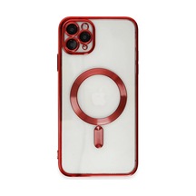 Apple Uyumlu iPhone 11 Pro Max Uyumlu Kılıf Kross Magneticsafe Kapak - Kırmızı