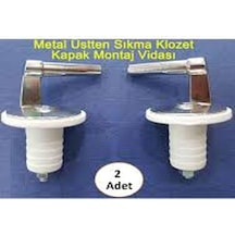Metal Klozet Kapak Vidası Üstten Sıkmalı Siyah