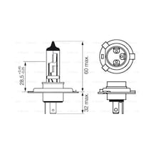 BOSCH 1987301077 Ampul P43T Plus 90 12V H4