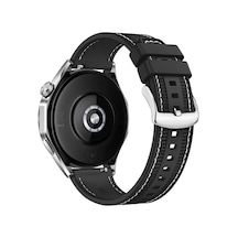 Forzacase Huawei Watch 4 / 4 Pro İle Uyumlu Dikişli Kumaş Görünüm Silikon Kordon Kayış - Fc910