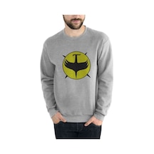 Zagor Patrick Wilding Baskılı Gri Erkek Örme Sweatshirt
