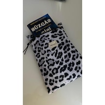 İdiluna Siyah Gri Leopar Desenli Kitap Kılıfı