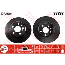 Trw Df2594 Fren Diski Arka S-class W140 91-97 1404230612