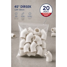 Dizayn Pprc 45 Derece Dirsek 40 Mm 20 Adet Pn25 Temiz Su Tesisat Boru Ek Parçası