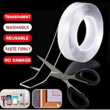 1mm 2mdçift Taraflı Kaymaz Bant Traceless Yıkanabilir Yapışkan Bant Nano Pu Jel