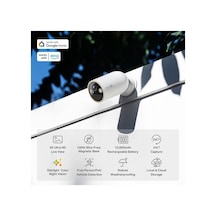C460 4k 8mp Bataryalı Dış Mekan Güvenlik Kamerası 10000 Mah Starlight Renkli Gece Görüşü Aı İnsan/evcil Hayvan/araç Algılama Ip66 Wi-fi Microsd & Bulut Güneş Paneli Desteği