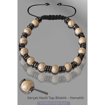 Sertifikalı 6mm Doğal Havlit Taşı Bileklik - Ayarlamalı Çok Renkli