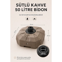 Sütlü Kahve Şemsiye Bidonu 50 Litre Sütlü Kahverengi