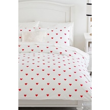 Mulberry Heart Çift Kişilik Çarşafı Lastikli Kapli Nevresim Takımı 001