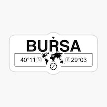 Bursa Gps Harita Sticker Oto Araba Yapıştırma 17Cm