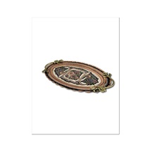Gül Çiçek Oval Bakır Tepsi 37 CM X 22 CM