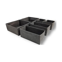 Antrasit 6'li Çekmece İçi Düzenleyici Organizer Set - Çok Amaçlı Dolap İçi Kutu Seti Genel
