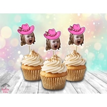 Kişiye Özel Pasta Süsü Cupcake Kürdan 10 Adet 0