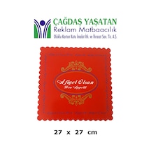 Karton Pasta Altlığı Kırmızı 27 X 27 100 Adet - 057