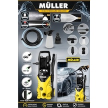 Pro Müller Pro 180-200 Bar Max Bakır Sargılı Hava Su Soğutmalı Yüksek Basınçlı Bahçe Ve Oto Yıkama Makinesi