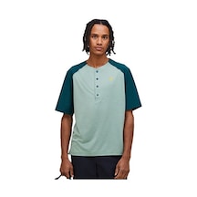 Peak Performance M Traıl Snap Henley Ss Erkek Günlük Tişört G80709030 Yeşil
