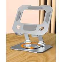 Ga91 360 Dönebilen İ-pad Tablet Standı Full Metal Kasa Ayarlanabilir Katlanabilir Masaüstü Stand Tutucu