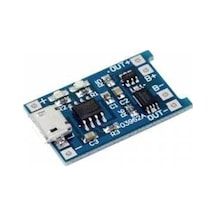 Robodünya-Tp4056 Korumalı Lityum Pil Şarj Devresi Micro Usb Batarya