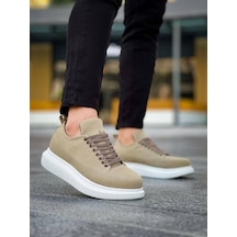 Ay Mood Jy814 Axel Bağcıklı Süet Erkek Günlük Sneaker Ayakkabı Sbt Krem