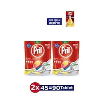 Pril Bulaşık Makinesi Deterjanı 45 Tablet 2'li Paket + Makine Kok