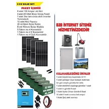 Solar 3 Kw Set- 2180watt Panel - 600 Amper Jel Akü - 3000watt Akı