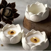 Bernami Vazo Pinterest Dekoratif 3 Lü Lotus Çiçeği Mumluk Hediyelik Obje Dekoratif Diğer