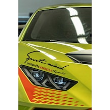 Seat Marbella Sport Mind Şeritli Far Sticker Özel Tasarım Siyah Kırmızı Yazılı Oto Sticker Marbella Yazılı Siyah & Kırmızı