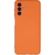 Samsung Uyumlu Galaxy A04s Kılıf Nano İçi Kadife Silikon Turuncu,