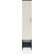 Arges Dolap 2 Raflı Tek Kapaklı Tek Askılı 44x30x221 Antrasit-aytaşı Antrasit