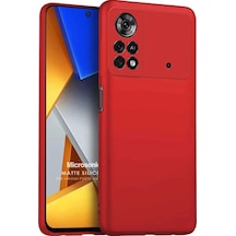 Microsonic Matte Silicone Xiaomi Poco M4 Pro 4G Kilif Kirmizi 557086022