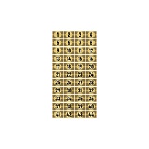 Metal Kapı Masa Dolap Numara Levhası 3,5x5cm Altın Renk 44 Adet (1…44)