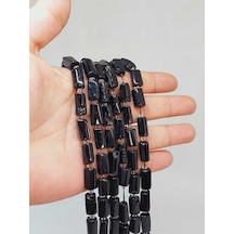Bileklik Boy Turmalin Taşı 7x12.5mm Yarım Dizi 49922 18cm Uzunluğundadır Çok Renkli