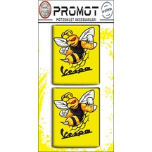 Stıcker Seti Vespa 3d Damla Logo 2 Li 4 Nötr