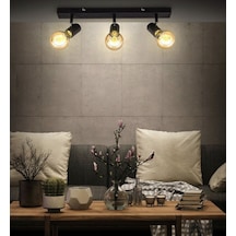 Rsylight Retro Metal  3 Lü Masallı Tavan Plofyoner Rustik Hareket