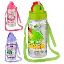 Gıpta Kral Şakir Desenli Pipetli Tritan Matara 500 Cc Karışık Model 1 Adet