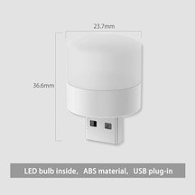 Xspring Usb Işığı, 6 Adet Mini Usb Led Gece Lambası, Rgb Taşınabilir Ortam Aydınlatması, Yatak Odası, Koridor, Kamp, Okuma Ve Uyku İçin Beyaz Işık