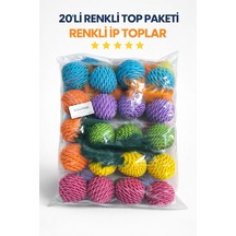 Majo Kedi Oyuncağı Hasır Top 20 Li