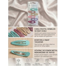 6'lı Set Klasik Damla Çıt Çıt Esnek Metal Mat Saç Tokası - 3 Farklı Seçenek Ab Rengi
