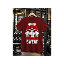 Segungear Dosth Erkek Regular Fit Baskılı Spor Tişört Bordo - 933732507 Bordo