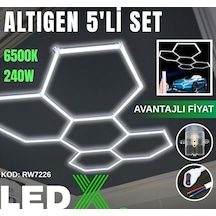 Ledx 240w Altıgen Linner Armatür 6500 K Beyaz Işık Beyaz