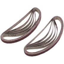 Suntek 10 Parça Çeşitli Taşlama Metal Zımpara Kemer Seti 80