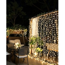Şelale Led Perde Işık 3x3 Metre İç Dış Mekân Dekorasyonu Çok Renkli 59265621