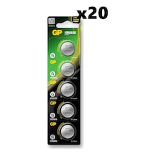 GP CR2032 3 V Lityum Kartela Düğme Pil 5 x 20'li