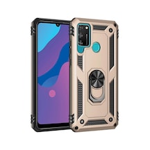 Newface - 105 - Huawei Y6p Kılıf Sofya Yüzüklü Silikon Kapak - Edntrend - - Gold