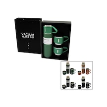 Çantalı 500ml 3 Parça Bardaklı Çelik Termos Seti Bx40