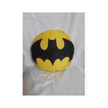 Bat Man Yarasa Desenlı Tasarım Yastık Sarı