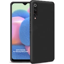 Samsung Uyumlu Galaxy A30S Arka Kapak Silikon Kılıf + Temperli Cam Ekran Koruyucu