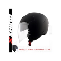 Shiro Jet&Ofc Tokio M.C S Motosiklet Kaskı Mat Siyah